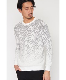 HIGH STREET | HIGH STREET∴グラデーションへリンボンモールクルーネックニット(ニット/セーター)