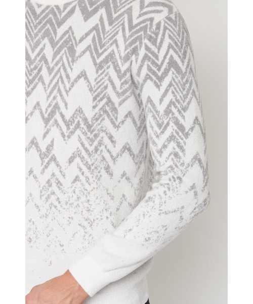 HIGH STREET(ハイストリート)の「HIGH STREET∴グラデーションへリンボンモールクルーネックニット(ニット/セーター・メンズ・ブラック/グレー・L/M)」の15枚目の写真