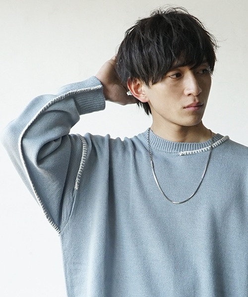 メンズウェア Milanistas PING APPAREL】バイカラーニットポロシャツ ＜GOLD＞ (MENS