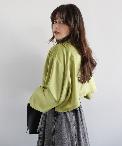 PAGEBOY（ページボーイ）の「WEB限定アイテム / シャツ×キャミワンピースSET（ワンピース・レディース・ブラック/ブルー/ライム・FREE）」の17枚目の写真