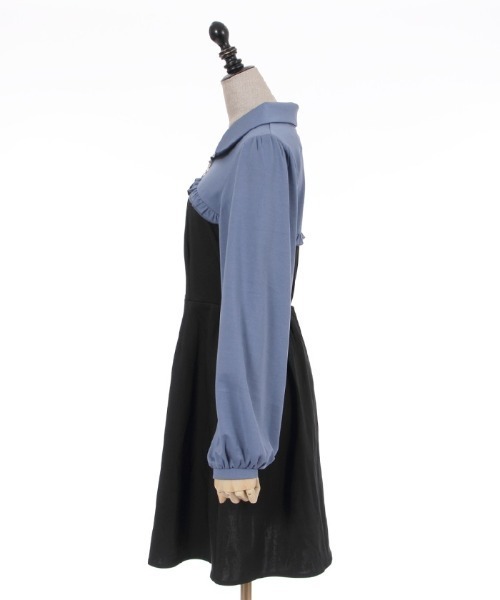 axes femme POETIQUE(アクシーズファムポエティック)の「ファスナーデザインミニワンピース(ワンピース・レディース・ブラック/ピンク/サックスブルー系・MEDIUM)」の8枚目の写真