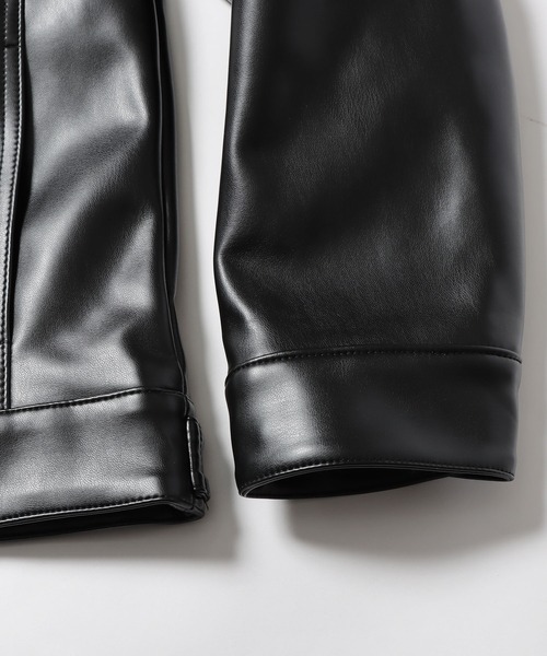 Guess（ゲス）の「GUESS/ゲス GO RAYMOND PU TRUCKER JACKET トラッカージャケット（ライダースジャケット・メンズ・ブラック・XL/L/M）」の19枚目の写真