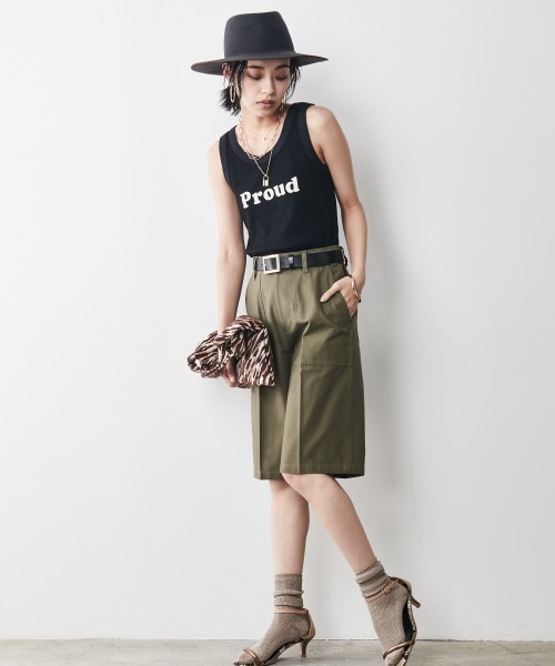 CHIC STYLE（シックスタイル）の「＜大きいサイズ＞綿１００％ハーフカーゴパンツ シックスタイル（カーゴパンツ・レディース・ブラック/カーキ・LL/3L/L/5L/4L）」の14枚目の写真