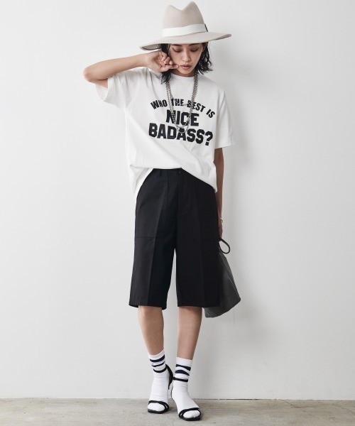 CHIC STYLE（シックスタイル）の「＜大きいサイズ＞綿１００％ハーフカーゴパンツ シックスタイル（カーゴパンツ・レディース・ブラック/カーキ・LL/3L/L/5L/4L）」の8枚目の写真