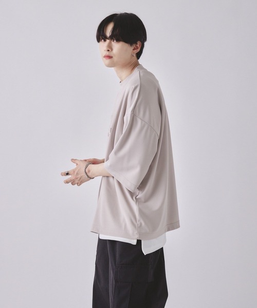 EDEL(エーデル)の「EDEL - エンボスロゴビッグシャツ(Tシャツ/カットソー・メンズ・ブルー/ブラック/グレイッシュベージュ・LARGE/MEDIUM)」の10枚目の写真