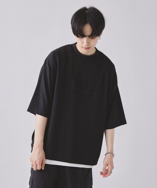 EDEL(エーデル)の「EDEL - エンボスロゴビッグシャツ(Tシャツ/カットソー・メンズ・ブルー/ブラック/グレイッシュベージュ・LARGE/MEDIUM)」の4枚目の写真