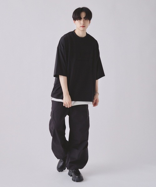 EDEL(エーデル)の「EDEL - エンボスロゴビッグシャツ(Tシャツ/カットソー・メンズ・ブルー/ブラック/グレイッシュベージュ・LARGE/MEDIUM)」の17枚目の写真