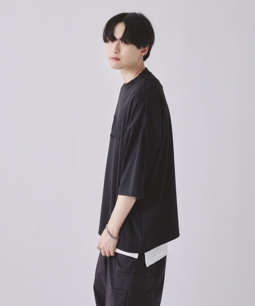 EDEL(エーデル)の「EDEL - エンボスロゴビッグシャツ(Tシャツ/カットソー・メンズ・ブルー/ブラック/グレイッシュベージュ・LARGE/MEDIUM)」の5枚目の写真