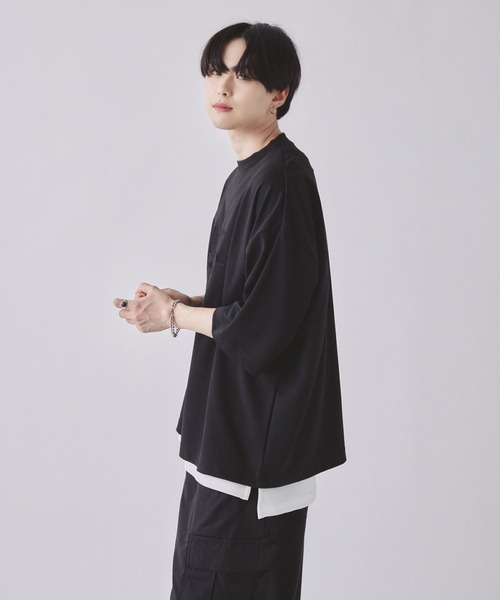 EDEL(エーデル)の「EDEL - エンボスロゴビッグシャツ(Tシャツ/カットソー・メンズ・ブルー/ブラック/グレイッシュベージュ・LARGE/MEDIUM)」の6枚目の写真