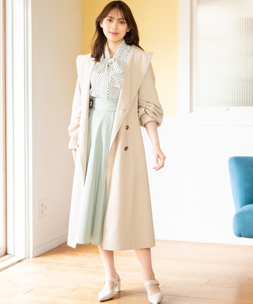 MISCH MASCH(ミッシュマッシュ)の「ボウタイリボンブラウス(シャツ/ブラウス・レディース・ホワイト/ベージュ/ホワイト×ブラック/ラベンダー・MEDIUM)」の17枚目の写真