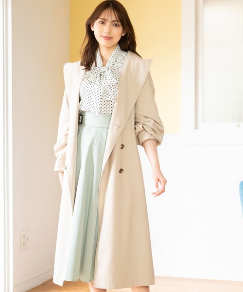 MISCH MASCH(ミッシュマッシュ)の「ボウタイリボンブラウス(シャツ/ブラウス・レディース・ホワイト/ベージュ/ホワイト×ブラック/ラベンダー・MEDIUM)」の18枚目の写真