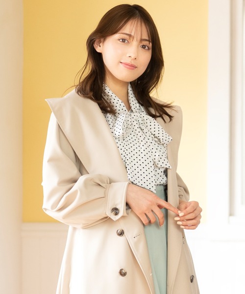 MISCH MASCH(ミッシュマッシュ)の「ボウタイリボンブラウス(シャツ/ブラウス・レディース・ホワイト/ベージュ/ホワイト×ブラック/ラベンダー・MEDIUM)」の20枚目の写真