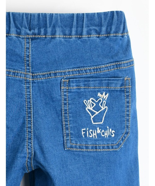 moimoln（モイモルン）の「フィッシュ＆チップ6分丈デニムパンツ（デニムパンツ・キッズ・インディゴブルー・100cm/110cm/120cm/130cm/140cm）」の5枚目の写真