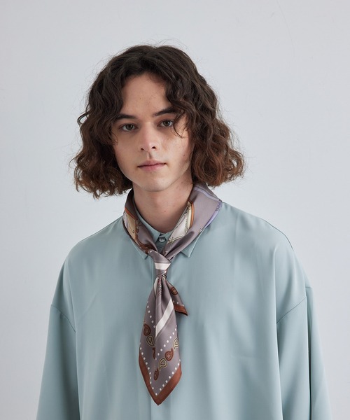 JUNRED（ジュンレッド）の「レトロプリントスカーフ（バンダナ/スカーフ・メンズ・ブルー/ブラック/ブラウン系その他2・FREE）」の12枚目の写真