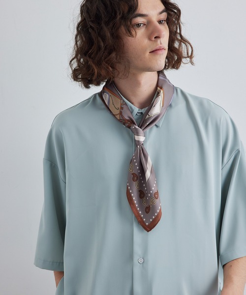 JUNRED（ジュンレッド）の「レトロプリントスカーフ（バンダナ/スカーフ・メンズ・ブルー/ブラック/ブラウン系その他2・FREE）」の14枚目の写真