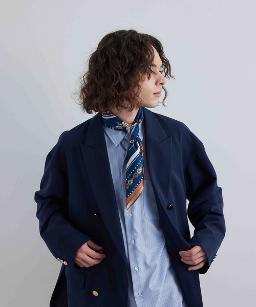 JUNRED（ジュンレッド）の「レトロプリントスカーフ（バンダナ/スカーフ・メンズ・ブルー/ブラック/ブラウン系その他2・FREE）」の22枚目の写真