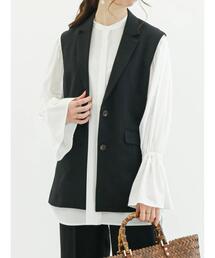 Te chichi | 麻調テーラードシングルジレベスト（セットアップ可）(ベスト)