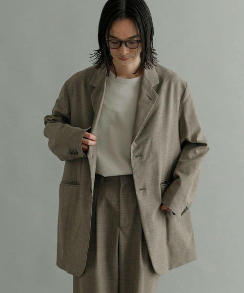 URU（ウル）の「URU　WOOL TROPICAL - 3B JACKET（その他アウター・メンズ・ネイビー/モカ・1/2）」の5枚目の写真