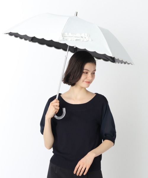 新品ランバンコレクション　晴雨兼用　日傘　シエスタリボン　パラソル　一級遮光 Amazon | ムーンバット 【ランバン コレクション】 日傘 楽折