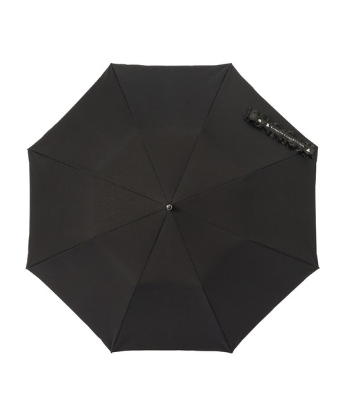 ★新品★ランバンコレクション　晴雨兼用　折りたたみ日傘　１級遮光　遮熱　黒　ロゴ 晴雨兼用日傘】ミズノ (MIZUNO) 無地×ロゴ 一級遮光99.99% 遮熱