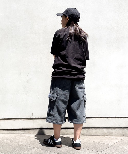 PRO CLUB （プロクラブ）の「【PRO CLUB/プロクラブ】 PCB167 FLEECE CARGO SHORTS　スウェットカーゴパンツ 無地 ショートパンツ スウェットパンツ メンズ ハーフパンツ（カーゴパンツ・メンズ・チャコールグレー/杢グレー/ネイビー/ブラック・MEDIUM/LARGE/X-LARGE）」の21枚目の写真