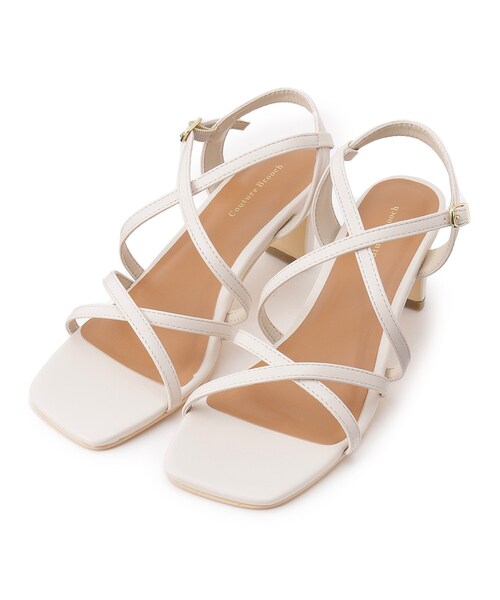 couture brooch（クチュールブローチ）の「◆カラーコードサンダル（サンダル・レディース・ブラック/オフホワイト/ライトパープル・30/35/45）」の2枚目の写真