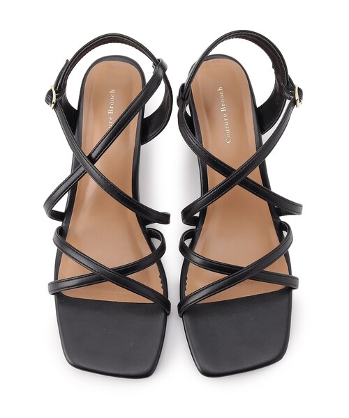 couture brooch（クチュールブローチ）の「◆カラーコードサンダル（サンダル・レディース・ブラック/オフホワイト/ライトパープル・30/35/45）」の4枚目の写真