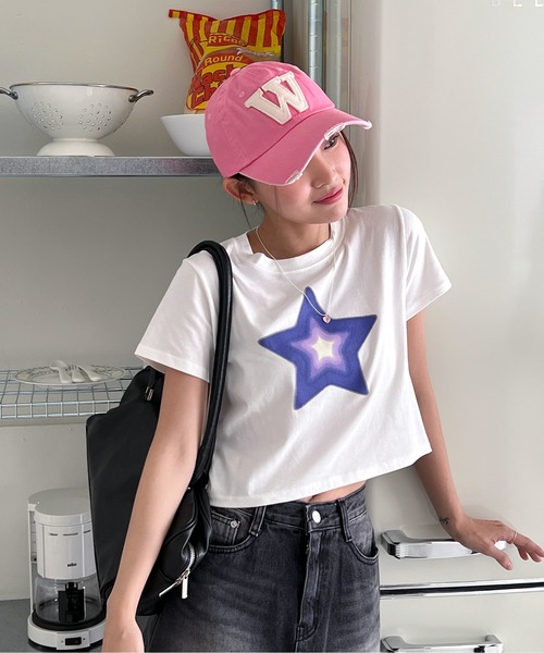 by muni:r（バイ ムニール）の「カジュアルレタリングキャップ（キャップ・レディース・グレー/ホワイト/ピンク・ONE SIZE）」の8枚目の写真