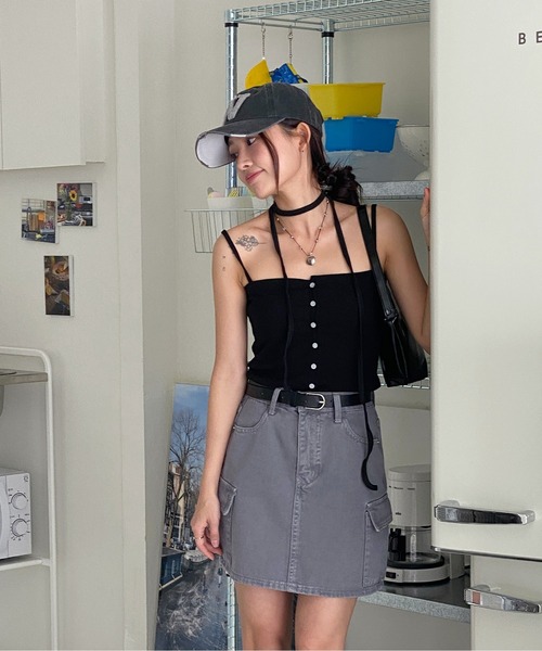 by muni:r（バイ ムニール）の「カジュアルレタリングキャップ（キャップ・レディース・グレー/ホワイト/ピンク・ONE SIZE）」の10枚目の写真