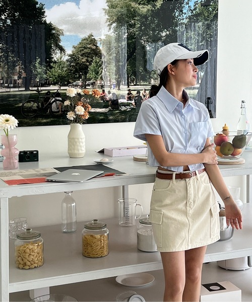 by muni:r（バイ ムニール）の「カジュアルレタリングキャップ（キャップ・レディース・グレー/ホワイト/ピンク・ONE SIZE）」の13枚目の写真