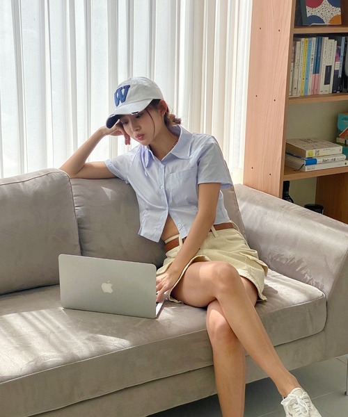 by muni:r（バイ ムニール）の「カジュアルレタリングキャップ（キャップ・レディース・グレー/ホワイト/ピンク・ONE SIZE）」の18枚目の写真