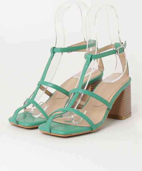 fredy emue(フレディエミュ)の「ヌードストラップヒールサンダル(サンダル・レディース・ブラック/グリーン・S/M/L)」の7枚目の写真