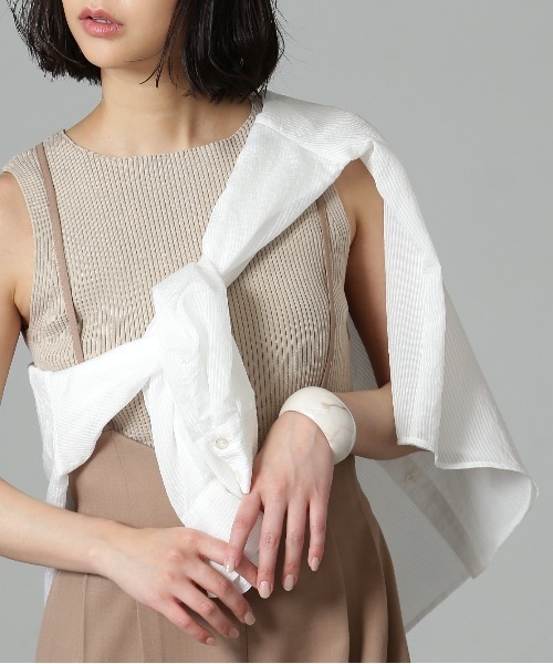 FREE'S MART（フリーズマート）の「マーブルバングル（バングル/リストバンド・レディース・ホワイト/ベージュ・ﾌﾘ-）」の5枚目の写真