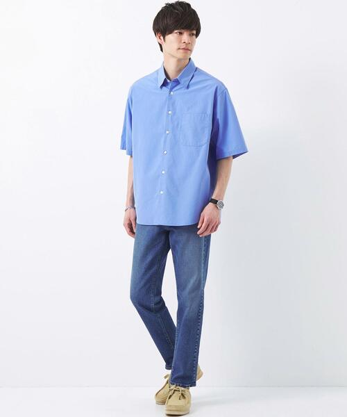 green label relaxing（グリーンレーベルリラクシング）の「トーマスメイソン ジャストルーズ レギュラーカラー 半袖 シャツ（シャツ/ブラウス・メンズ・ライトブルー/ライトグレー/その他1・S/M/L/XL/XXL）」の14枚目の写真