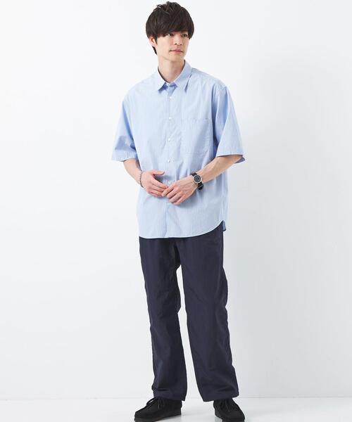 green label relaxing（グリーンレーベルリラクシング）の「トーマスメイソン ジャストルーズ レギュラーカラー 半袖 シャツ（シャツ/ブラウス・メンズ・ライトブルー/ライトグレー/その他1・S/M/L/XL/XXL）」の19枚目の写真