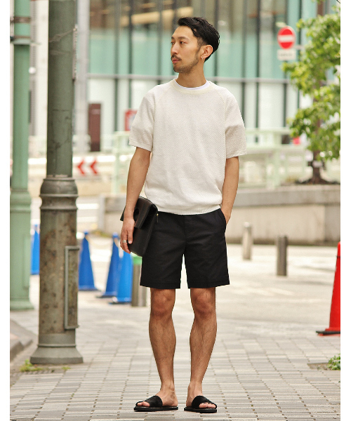 EDIFICE（エディフィス）の「◇LINEN タックラグラン C/N 半袖ニット