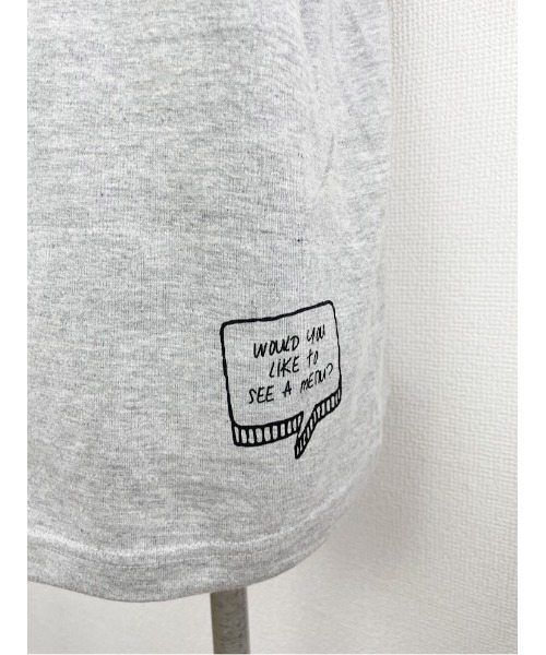 WORLD WIDE LOVE!(ワールドワイドラブ)の「デッドバガーセットTシャツ(Tシャツ/カットソー・レディース・グレイッシュブルー/トップグレー/オフホワイト・1)」の11枚目の写真