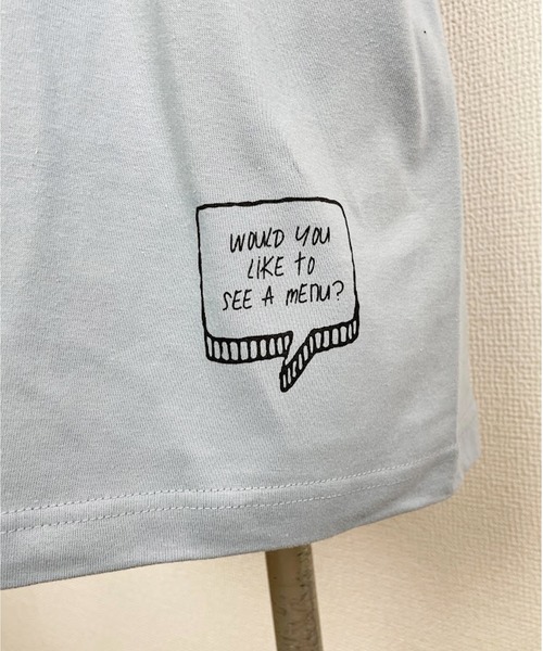 WORLD WIDE LOVE!(ワールドワイドラブ)の「デッドバガーセットTシャツ(Tシャツ/カットソー・レディース・グレイッシュブルー/トップグレー/オフホワイト・1)」の15枚目の写真