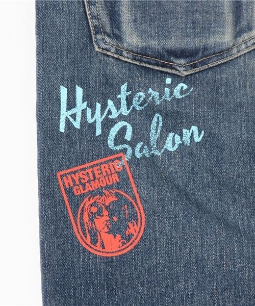 ヒステリックグラマー　SP加工COLLAGE 　デニム　ジーンズ　　カレッジ HYSTERIC GLAMOUR ヒステリックグラマー 0211AP10 SP加工