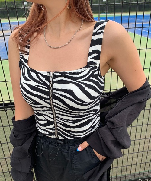 non-hedge(ノンヘッジ)の「ZIPキャミソール(キャミソール・レディース・ゼブラ・F)」の6枚目の写真