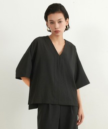 On One's Own（オンワンズオン）の「On One's Own スラブ風速乾性センターシーム５分袖トップ（Tシャツ/カットソー）」