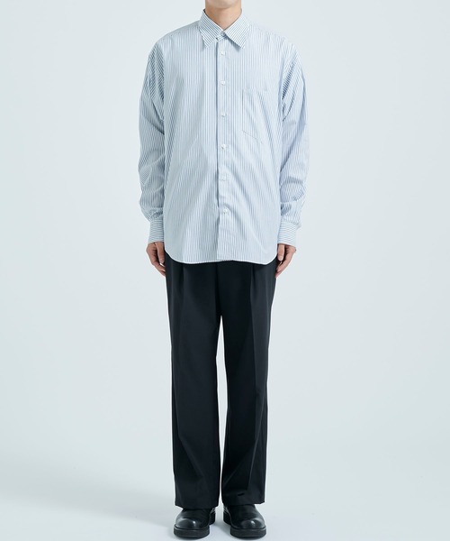 LITTLEBIG（リトルビッグ）の「【LITTLEBIG/リトルビック】Stripe Open SH（シャツ/ブラウス・メンズ・ホワイト/ブルー・44/46）」の3枚目の写真