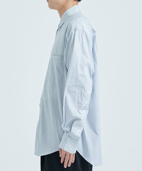 LITTLEBIG（リトルビッグ）の「【LITTLEBIG/リトルビック】Stripe Open SH（シャツ/ブラウス・メンズ・ホワイト/ブルー・44/46）」の5枚目の写真