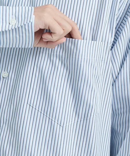 LITTLEBIG（リトルビッグ）の「【LITTLEBIG/リトルビック】Stripe Open SH（シャツ/ブラウス・メンズ・ホワイト/ブルー・44/46）」の9枚目の写真