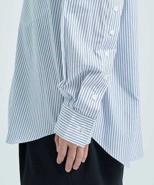 LITTLEBIG（リトルビッグ）の「【LITTLEBIG/リトルビック】Stripe Open SH（シャツ/ブラウス・メンズ・ホワイト/ブルー・44/46）」の10枚目の写真