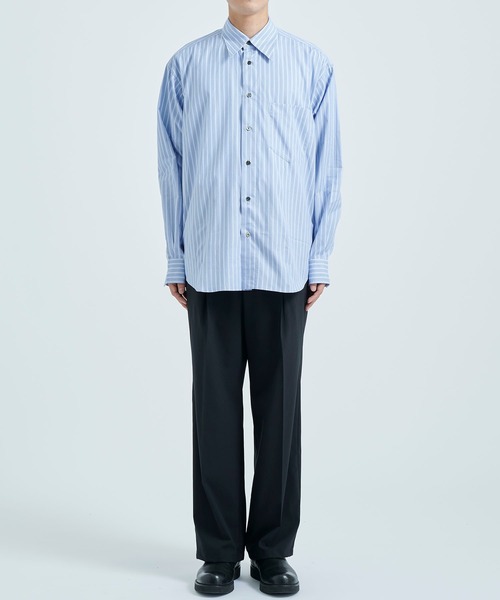 LITTLEBIG（リトルビッグ）の「【LITTLEBIG/リトルビック】Stripe Open SH（シャツ/ブラウス・メンズ・ホワイト/ブルー・44/46）」の13枚目の写真