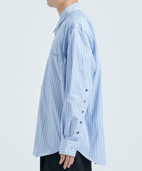 LITTLEBIG（リトルビッグ）の「【LITTLEBIG/リトルビック】Stripe Open SH（シャツ/ブラウス・メンズ・ホワイト/ブルー・44/46）」の15枚目の写真