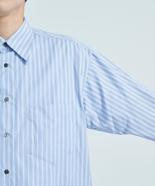 LITTLEBIG（リトルビッグ）の「【LITTLEBIG/リトルビック】Stripe Open SH（シャツ/ブラウス・メンズ・ホワイト/ブルー・44/46）」の18枚目の写真