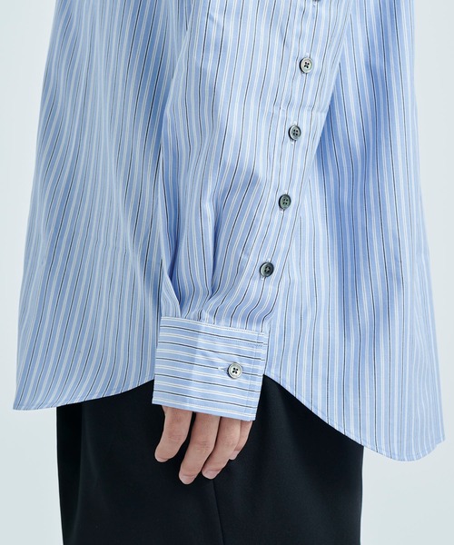 LITTLEBIG（リトルビッグ）の「【LITTLEBIG/リトルビック】Stripe Open SH（シャツ/ブラウス・メンズ・ホワイト/ブルー・44/46）」の20枚目の写真