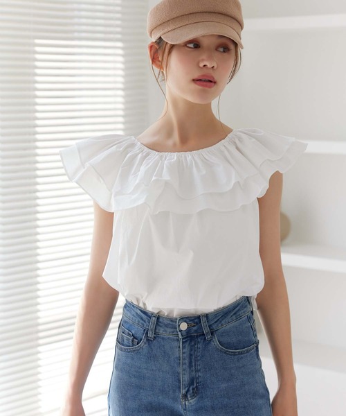 Edit Sheen(エディットシーン)の「2wayフリルカラーブラウス(シャツ/ブラウス・レディース・ホワイト/アイボリー・M)」の14枚目の写真